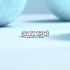 925 sterling silver moissanite ring